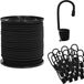 vidaXL Bungee Koorden met Haken 6 mm Zwart PP en rubber