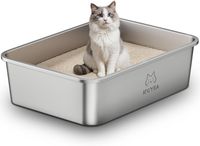 Merkloos Kattenbak RVS Open 70x50x20cm