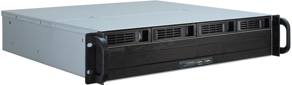 Inter-Tech IPC 2U-2404S Rack Server Case - Black/Silver