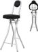 Relaxdays Stakruk - 58-73 cm - hoogte verstelbaar - tot 100 kg - Metaal/Katoen - Zwart/Zilver