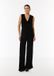 comma - Female - Jersey Jumpsuit met Watervalhals - Zwart - Maat 34