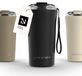 LARS NYSØM Rørelse Thermo Coffee Mug-to-go 500ml - BPA-vrij met Isolatie - Met Draagriem & Tritan Deksel (Carbon Black)