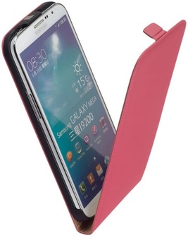 HC Case LELYCASE Premium Flip Case Lederen Cover Bescherm Hoesje Samsung Galaxy Mega 6.3 i9200 Pink Gratis Verzending Snelle levering Veilig Betalen