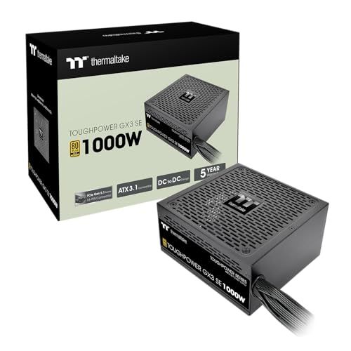 Thermaltake Toughpower GX3 SE 1000W ATX 3.0 PCIe Gen 5 80 Plus Gold Non-Modular