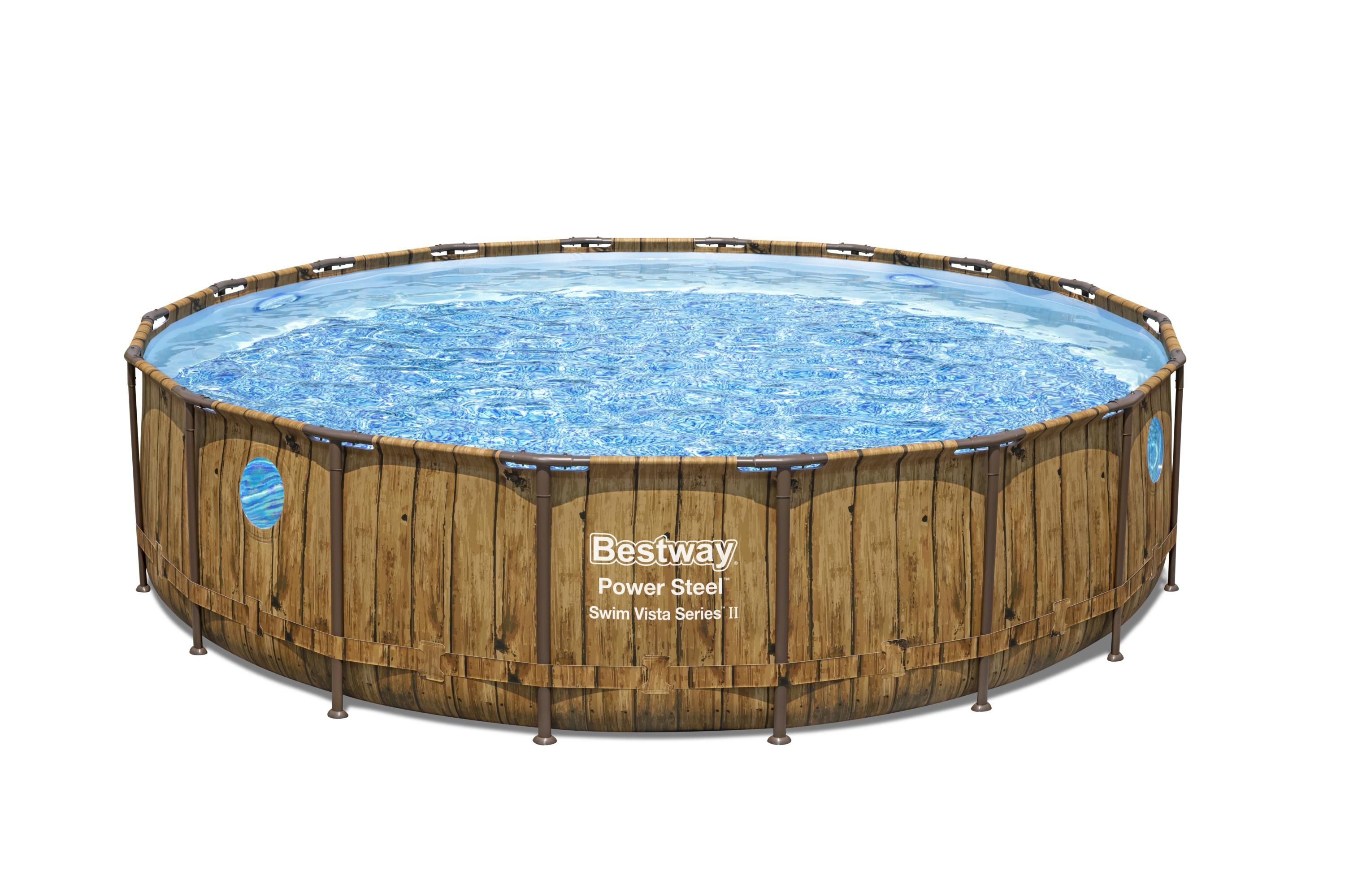 Bestway Power Steel Zwembad Set Rond Rotan Swim Vista 549 - 56977