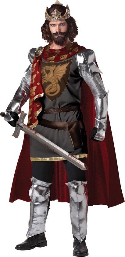 King Arthur Costume for Men - Size M - Multicolor - Full Outfit