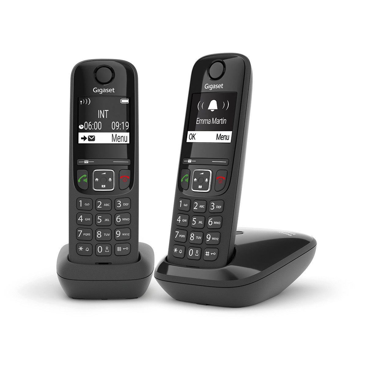 Gigaset AS690 Duo - Analoge-/DECT-telefoon - Zwart