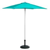 Hespéride - Rechte, ronde parasol Anzio, smaragd, diameter 2,3 m, van polyester, blauw