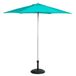 Hespéride - Rechte, ronde parasol Anzio, smaragd, diameter 2,3 m, van polyester, blauw