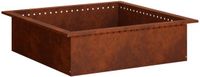 vidaXL Feu de camp anneau rouille 90 x 90 x 25 cm acier résistant aux intempéries