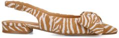 Manfield Femme Slingbacks Cognac Zebra avec Nœud - Taille 36
