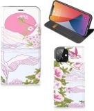 B2Ctelecom Book Case for iPhone 12 / 12 Pro - Bird Standing - Faux Leather