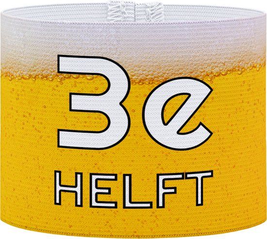 Aanvoerdersband - 3e helft - Pupil - Wit en geel - Klein