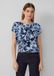 s.Oliver T-shirt dames katoen elastaan gebloemd arctisch blauw 34