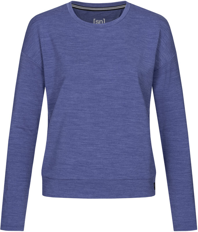 super.natural Jonser Sweater Dames, coastal fjord melange M 2020 Sweatshirts & Trainingsjassen