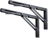 Shenzhen Haorui Industrial Technology Co., Ltd. Support d'étagère pliable - Solide et peu encombrant - 1 pièce - Noir - Acier