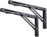 Shenzhen Haorui Industrial Technology Co., Ltd. Support d'étagère pliable - Solide et peu encombrant - 1 pièce - Noir - Acier
