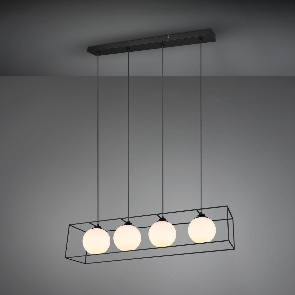 Reality Hanglamp Gabbia - Zwart - Metaal - E14 - Zwart