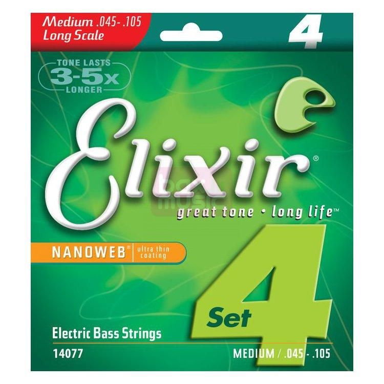 Elixir 14077 Nanoweb snarenset voor elektrische basgitaar