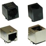 encitech RJJ-64NF-RA . 2101-0100-14 Bus, montage horizontal Nombre de pôles (capteurs) 6P4C Noir 1 pièce(s)