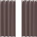 vidaXL Blackout Gordijnen met Ringen 2 st Donkerbruin 260 x 140 cm