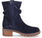 Tamaris Leren dameslaarzen met blokhak, Donkerblauw, 39 EU