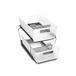 Madesmart 2-laags plastic multifunctionele organizer met verdeelde slide-out opbergbakken, onder gootsteen en kastorganizer, vorst