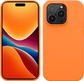 kwmobile telefoonhoesje geschikt voor Apple iPhone 14 Pro - Hoesje met siliconen coating - Smartphone case in fruitig oranje