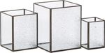 3198 Kaarshouder Kristal Gouden Metaal 18 x 18 x 22 cm (3 Stuks)