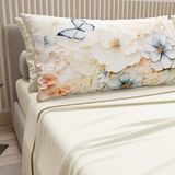 PETTI Artigiani Italiani - Katoenen beddengoed met kussenslopen met digitale print, beddengoed voor Frans bed, beddengoedset voor Frans bed, Mariposa crème, 100% Made in Italy