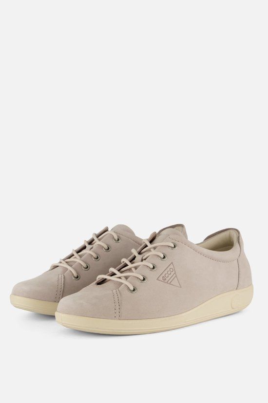 ECCO SOFT 2.0 - Lage sneakers - Vrouwen - Grijs - Nubuck - Maat 40