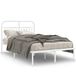 VidaXL Bedframe met hoofdbord metaal wit 183x203 cm