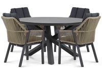 Lifestyle Garden Furniture Lifestyle Verona/Livorno 125 cm dining tuinset 5-delig
