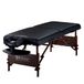 Master Massage Del Ray Pro Mobiele massagetafel, opvouwbaar, 76 cm, voor schoonheidstherapie, schoonheidstafel, draagbaar bed, houten poten, draagtas, zwart