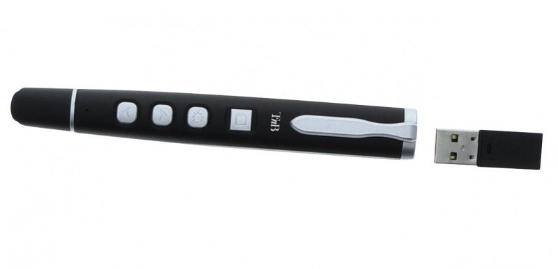 T'nB LASEREMOTE Presenter Pen - Red Laser - 10m Range - Black