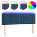 VidaXL Hoofdeind & Voeteind Donkerblauw Polyester, Hout 1440 mm x 50 mm x 780-880 mm