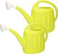 Hega Hogar Tuinplanten gieters set 2x stuks kunststof lime groen 5 en 12 liter - Met afneembare broeskoppen