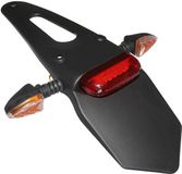 P2R Bavette arrière pour Moto Derbi 50 Senda R Avant 2020 avec feu et clignotant Neuf
