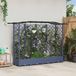 vidaXL Verhoogde plantenbak met klimrek en dak, grijs, 203,5 x 40 x 123 cm, PP