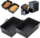 Shenzhen Haorui Industrial Technology Co., Ltd. Set de bacs de friteuse à air en silicone pliable - 2 pièces antiadhésives réutilisables - résistant à la chaleur pour four et micro-ondes