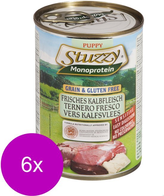 Stuzzy Blik Puppy - Hondenvoer - 6 x Kalfsvlees 400 g