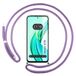 Transparante Huawei Transparante beschermhoes voor Huawei Honor X7b met koord, violet