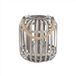 kadoonline Lantaarn Jean Bamboe en glas grijs D20cm x H23cm