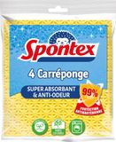 SPONTEX - Tegels: 4 platte sponzen, robuust en flexibel, bescherming tegen bacteriën
