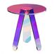 Table d'appoint acrylique sans marque - Table basse ronde - Ø45 x 48 cm - Multicolore/Transparent