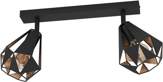 EGLO CARLTON 7 Plafondlamp Zwart/Koper E27