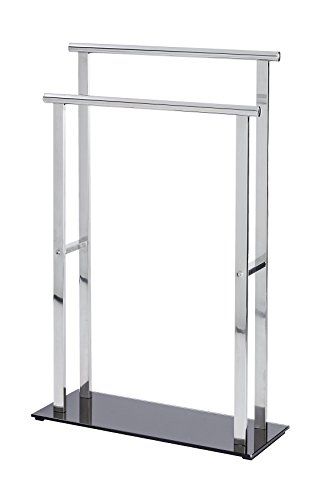 WENKO Lava Handdoekbutler - Handdoekstandaard - RVS - 50 x 82 x 20 cm - Glanzend