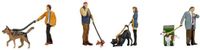 Noch 36471 N Mensen met honden figuren Geverfd