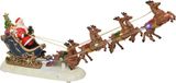 Lumineo Kerstdorp - Kerstman in Slee - Met Licht - 33,5 x 14 cm