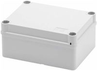 ABZWEIGK.IP55 Gewiss AFTAKKASTEN MET VLAK DEKSEL EN SNELBEVESTIGINGSSCHROEF - IP55 - BINNENAFMETINGEN 150X110X70 - ZONDER KABELINGANGEN - GRIJS RAL 7035